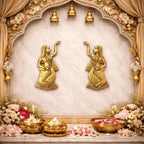 Brass Ladies Wall Hanging Pair (8 Inch) Vedansh Craft