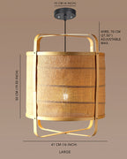 Elegant Bamboo Pendant Lamp for Balcony and Hall