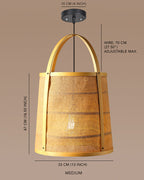 Handmade Bamboo Hanging Lamp for Home Decor and Hall