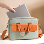 La Fusion Vegan Leather Laptop Organiser Bag 14" x 10" Nestasia