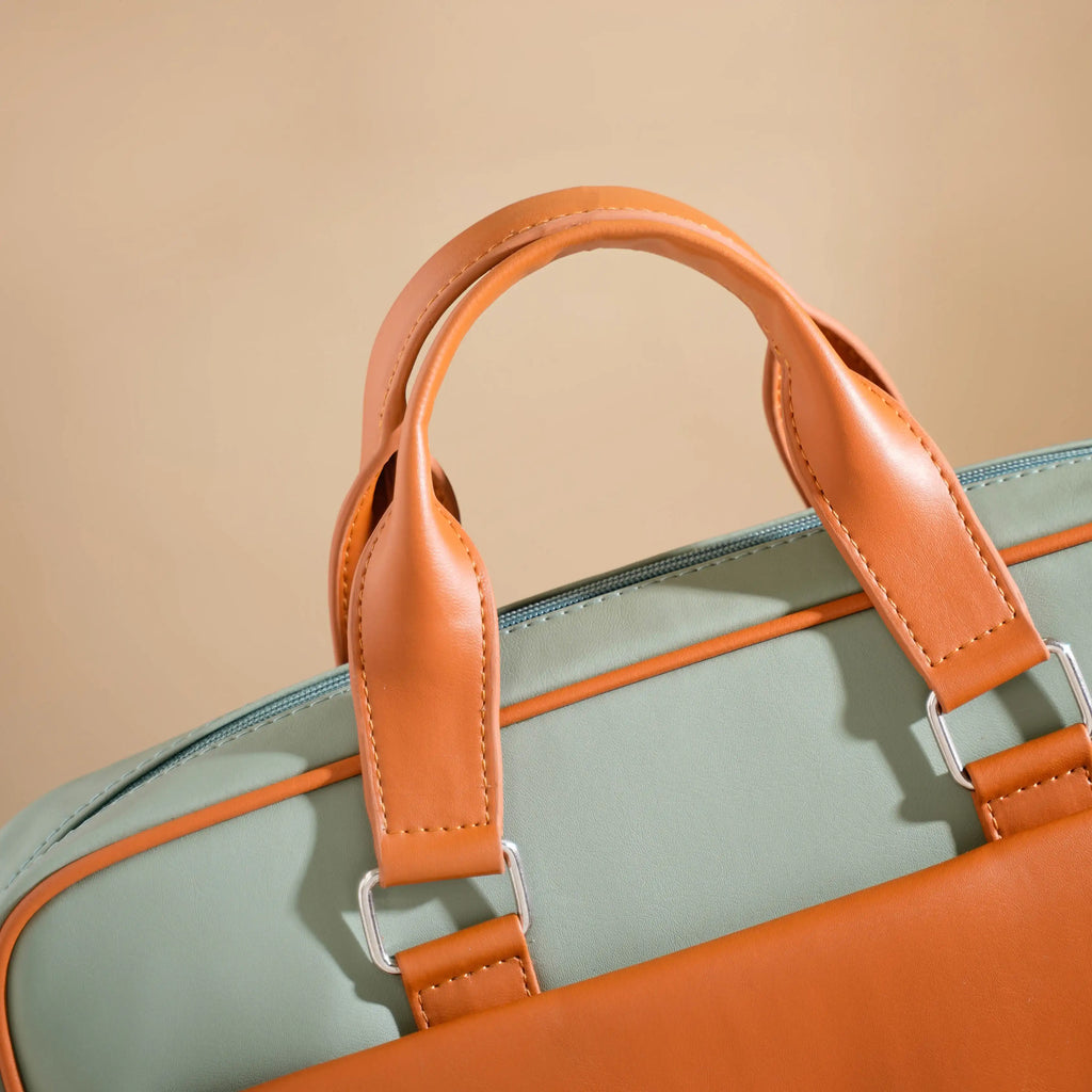 La Fusion Vegan Leather Laptop Organiser Bag 14" x 10" Nestasia
