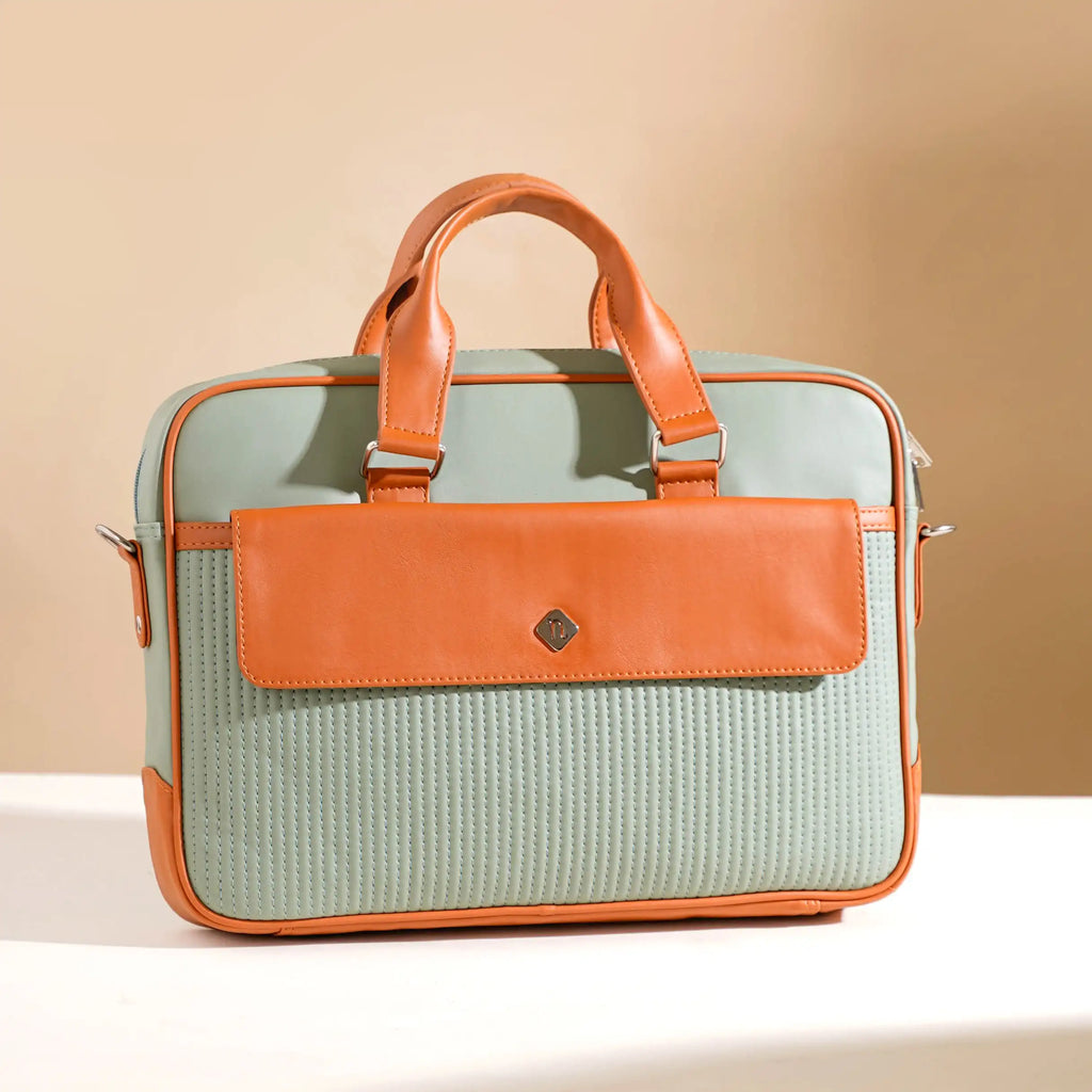 La Fusion Vegan Leather Laptop Organiser Bag 14" x 10" Nestasia