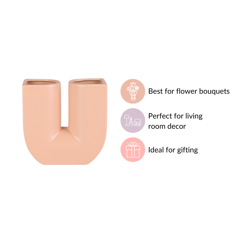 Modern Neutral Tone U Vase Nestasia