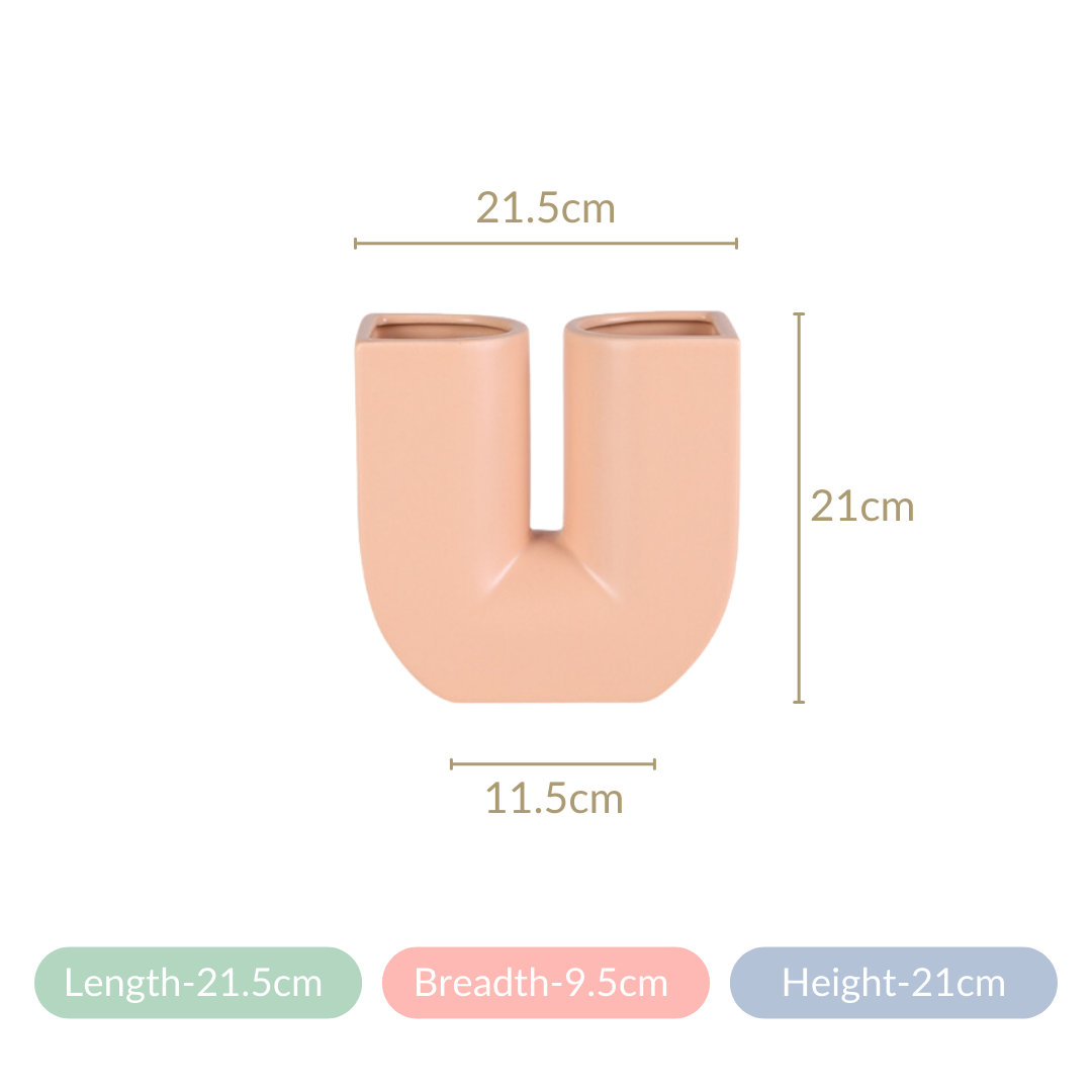 Modern Neutral Tone U Vase Nestasia