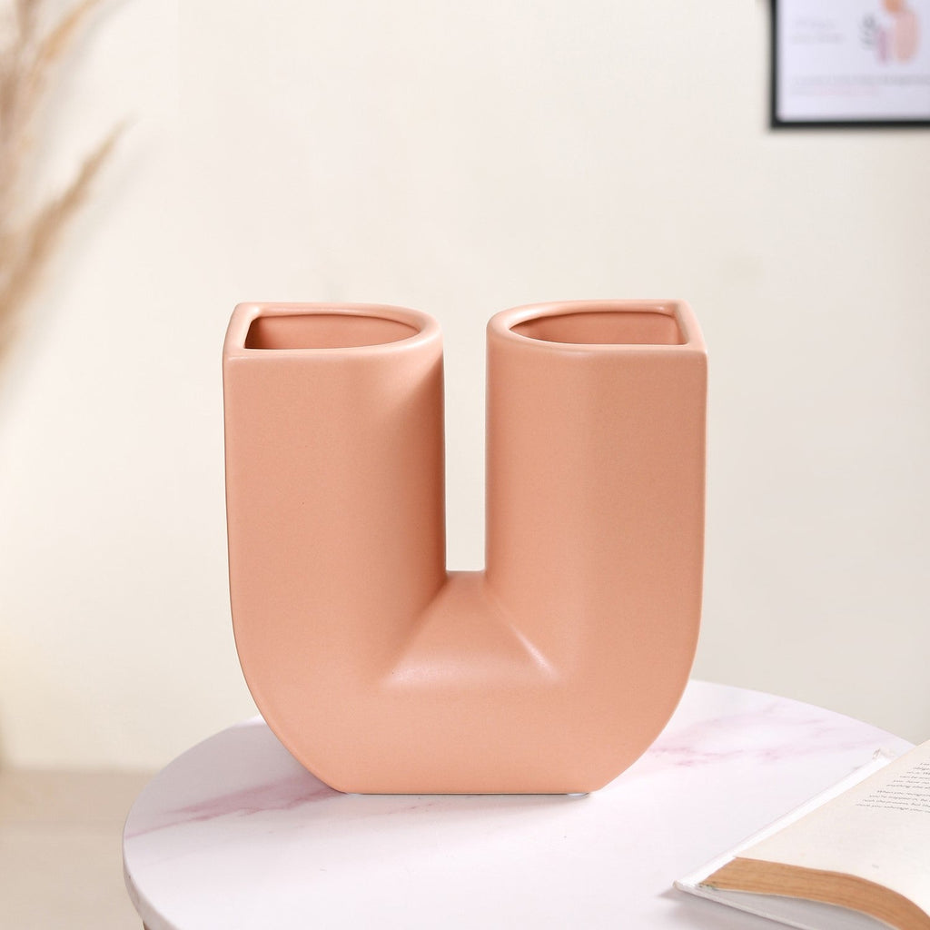 Modern Neutral Tone U Vase Nestasia