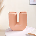 Modern Neutral Tone U Vase Nestasia