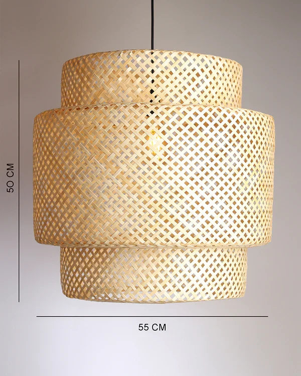 Artistic Bamboo Hanging Light for Living Space and Dining Area