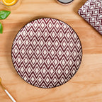 Kaleido Ceramic Dinner Plate Set Of 4 Brown 11 Inch Nestasia