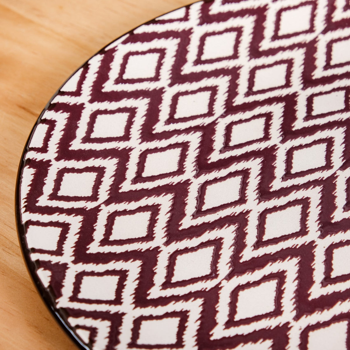 Kaleido Ceramic Dinner Plate Set Of 4 Brown 11 Inch Nestasia