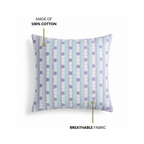 Lavender Lanes Cotton Embroidered Cushion Cover 40x40cm Nestasia