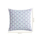Lavender Lanes Cotton Embroidered Cushion Cover 40x40cm Nestasia
