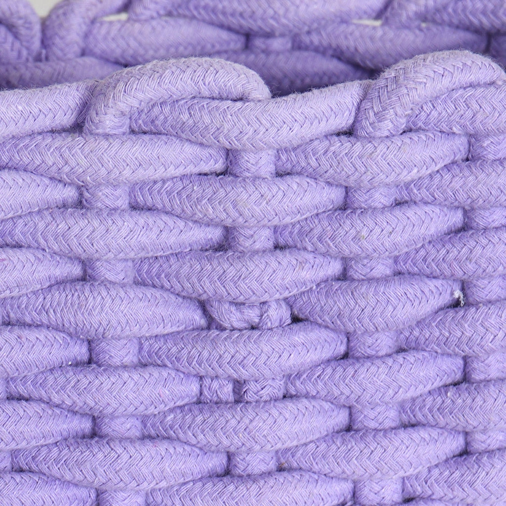 Lavender Rope Style Small Basket 21cm Nestasia