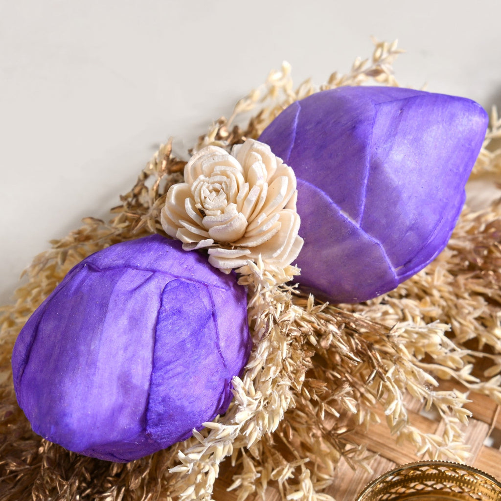 Lavender Sola Bud Tea Light Holder Set Of 4 Nestasia