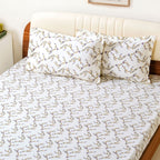 Lavender Vine Queen Size Pure Cotton Bedding Set 254x229cm Nestasia
