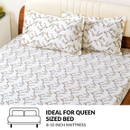 Lavender Vine Queen Size Pure Cotton Bedding Set 254x229cm Nestasia