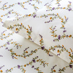 Lavender Vine Queen Size Pure Cotton Bedding Set 254x229cm Nestasia