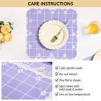 Lavender Lattice Scallop Embroidered Cotton Table Mat Set Of 6 Nestasia