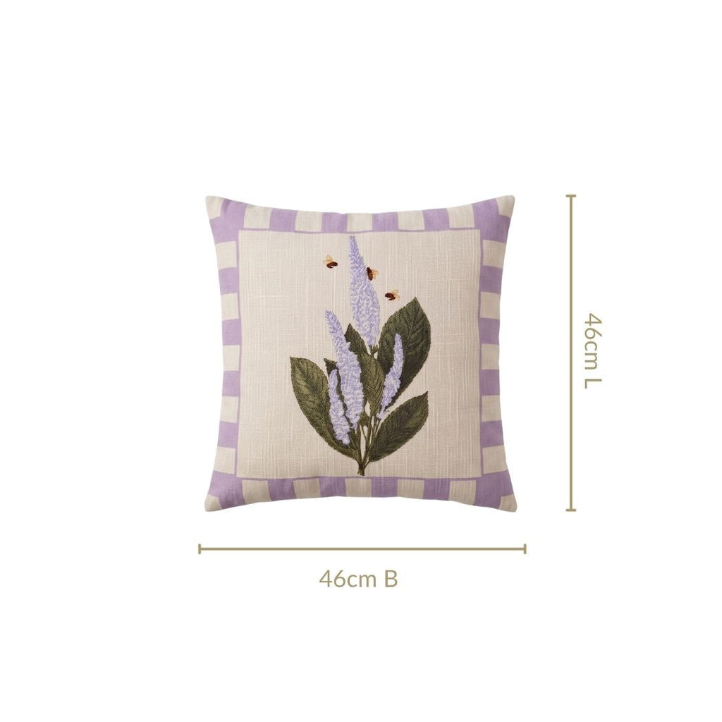 Lavender Breeze Pure Cotton Cushion Cover 46x46cm Nestasia