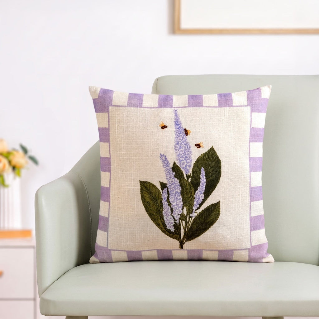 Lavender Breeze Pure Cotton Cushion Cover 46x46cm Nestasia