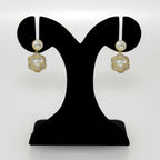 Layered Floral Pearl Earrings Nestasia