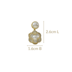 Layered Floral Pearl Earrings Nestasia