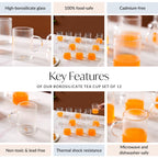 Borosilicate Tea Cup Set of 12 Nestasia