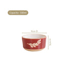 Autumn Leaf Ceramic Snack Bowl Set Of 4 180ml Nestasia