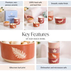 Autumn Leaf Ceramic Snack Bowl Set Of 4 180ml Nestasia