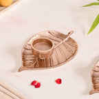 Luxe Metal Leaf Tealight And Incense Holder Set Of 2 In Festive Gift Box Nestasia