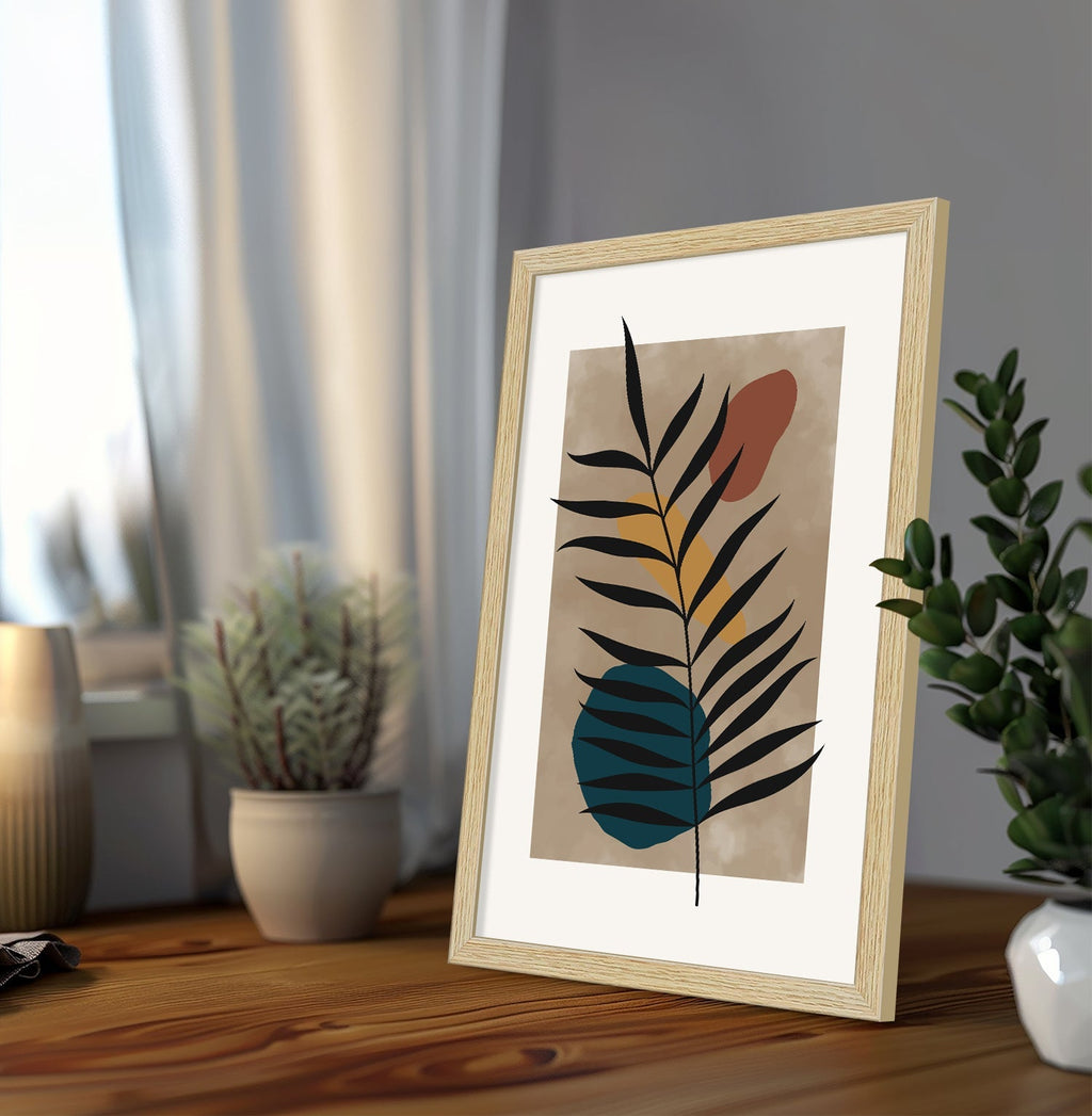 Leaf Abstract Art Paintings, Painting For Wall Living Room, Set of 3 AXIII-29-LEF ArtX