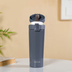 Thermox Double Wall Insulated Travel Mug With Strainer Onyx Grey 450ml Nestasia