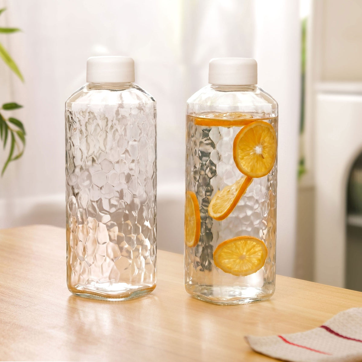 Leakproof Glass Bottle Set Of 2 980ml Nestasia