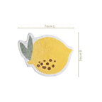 Anti Slip Lemon Cotton Floor Mat 76x56cm Nestasia