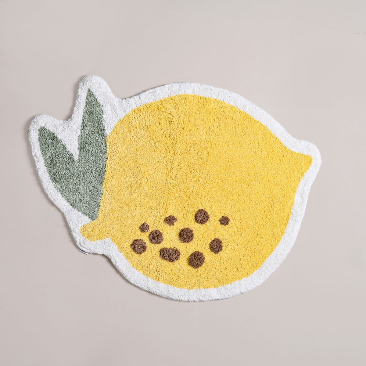 Anti Slip Lemon Cotton Floor Mat 76x56cm Nestasia