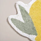 Anti Slip Lemon Cotton Floor Mat 76x56cm Nestasia