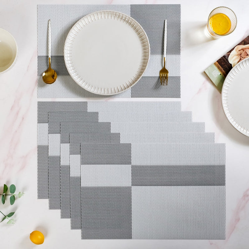 Set Of 6 Light Grey Table Mat Nestasia