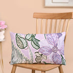Lilac Bloom Embroidered Cushion Cover 50x30cm Nestasia