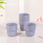 Snugsy Lilac Stackable Ceramic Cup Set Of 4 280ml Nestasia
