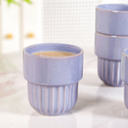 Snugsy Lilac Stackable Ceramic Cup Set Of 4 280ml Nestasia