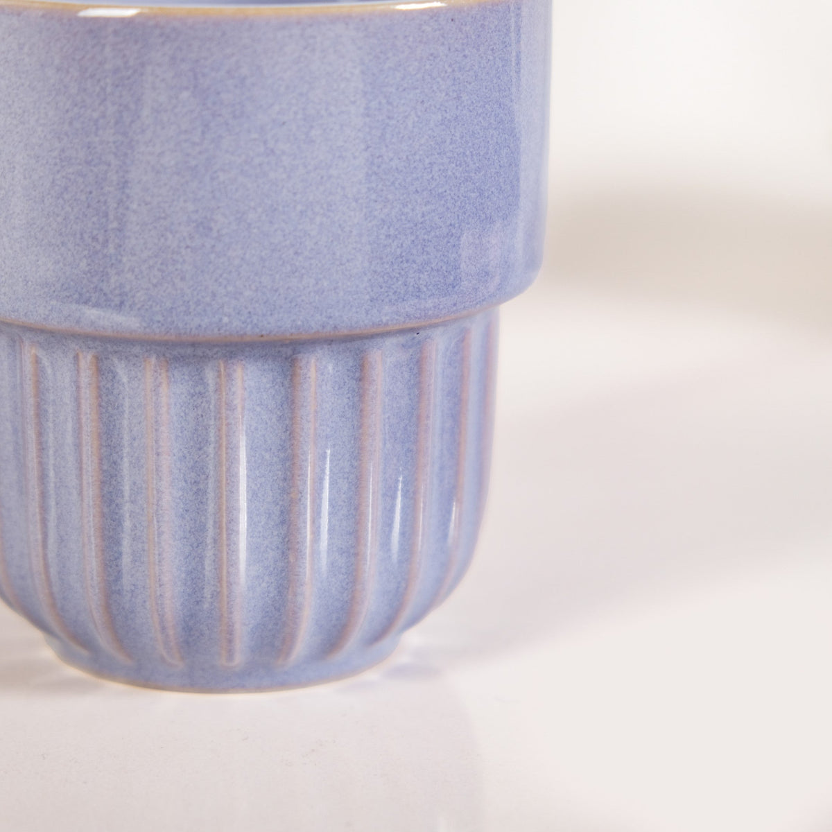 Snugsy Lilac Stackable Ceramic Cup Set Of 4 280ml Nestasia