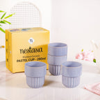 Snugsy Lilac Stackable Ceramic Cup Set Of 4 280ml Nestasia