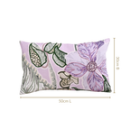 Lilac Bloom Embroidered Cushion Cover 50x30cm Nestasia