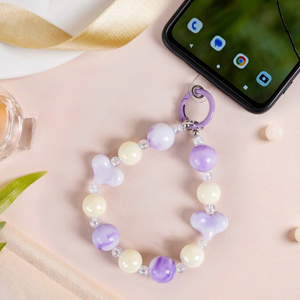 Lilac Love Charm Keychain Nestasia