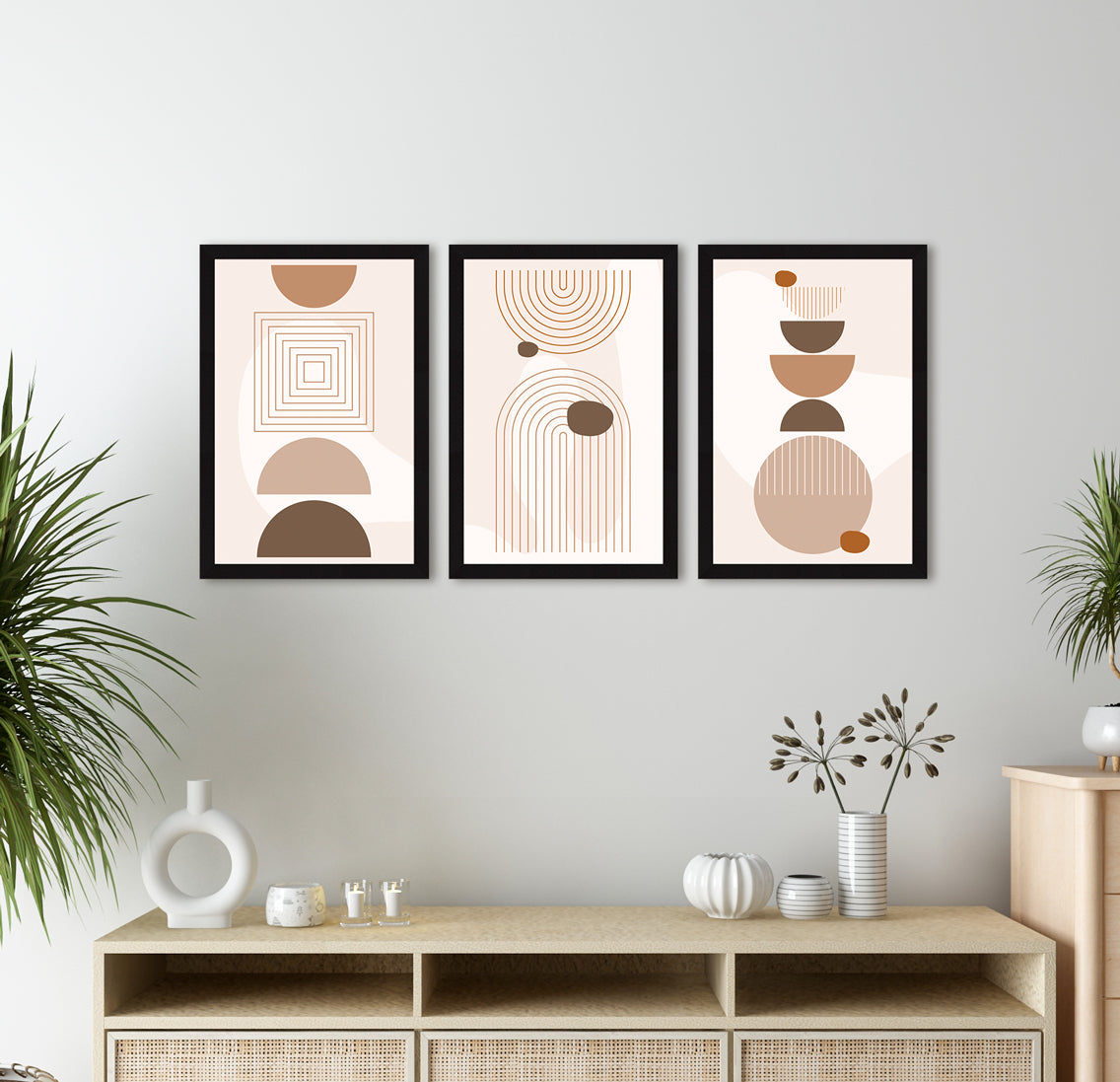 Boho Painting For Wall Decoration, Set of 3 AXIII-30-BOH ArtX