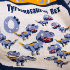Dinosaur One To Ten Counting Knitted Kids Cotton Throw Blanket 159x124cm Nestasia