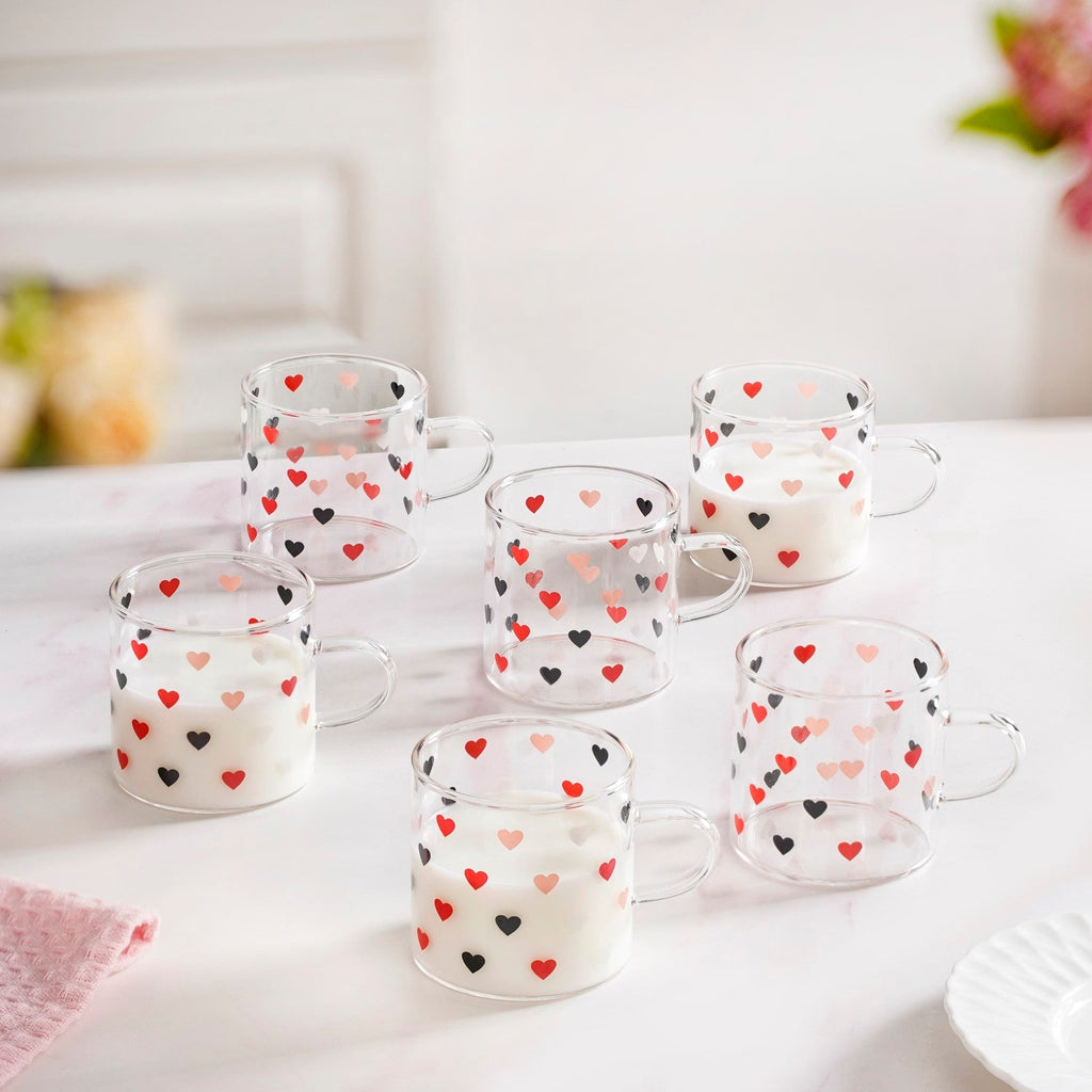Little Hearts Cup Set Of 6 120ml Nestasia