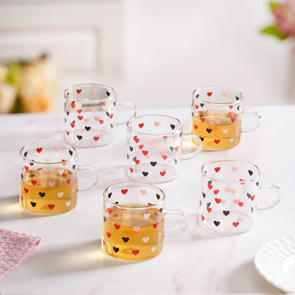 Little Hearts Cup Set Of 6 120ml Nestasia