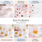 Little Hearts Cup Set Of 6 120ml Nestasia