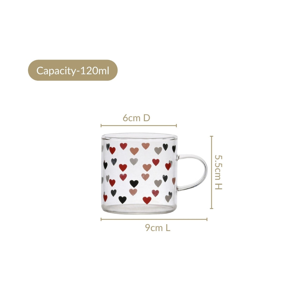 Little Hearts Cup Set Of 6 120ml Nestasia
