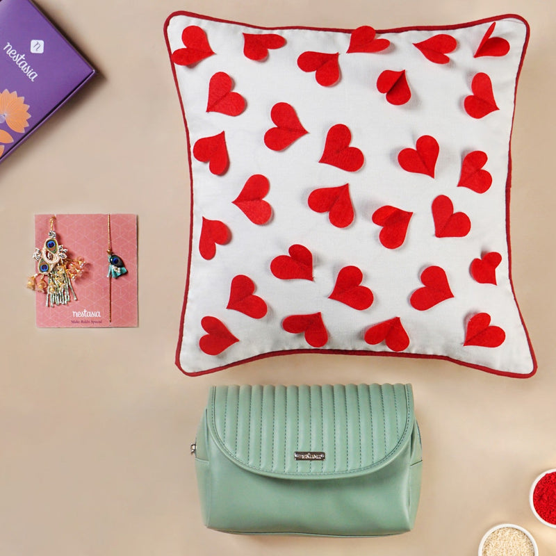 Little Hearts Rakhi Gift Hamper For Bhaiya And Bhabhi Nestasia
